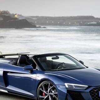 Black Audi R8 2023 wallpaper