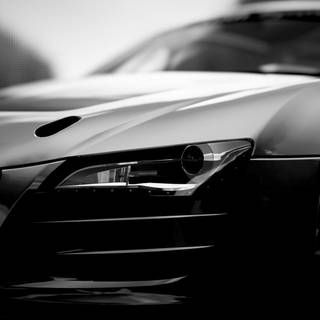 Black Audi R8 2023 wallpaper