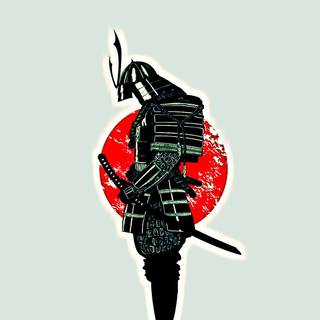 Samurai minimalist wallpaper