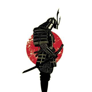 Samurai minimalist wallpaper