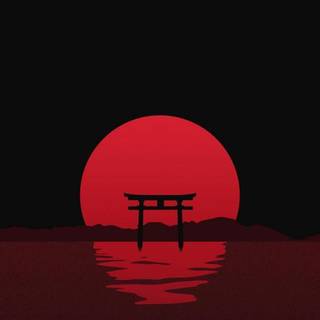 Samurai minimalist wallpaper