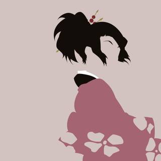 Samurai minimalist wallpaper