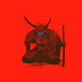 Samurai minimalist wallpaper