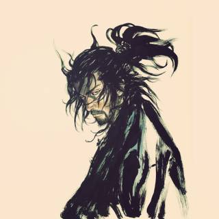 Samurai minimalist wallpaper