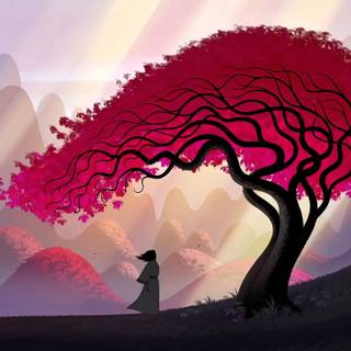 Samurai minimalist wallpaper