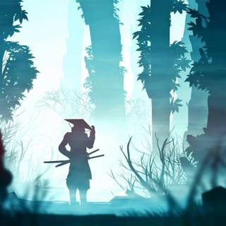 Samurai minimalist wallpaper