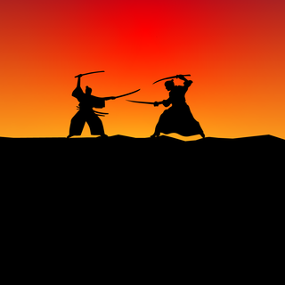 Samurai minimalist wallpaper