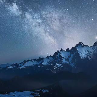 Winter night sky iPhone wallpaper