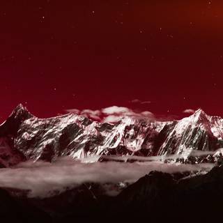 Winter night sky iPhone wallpaper