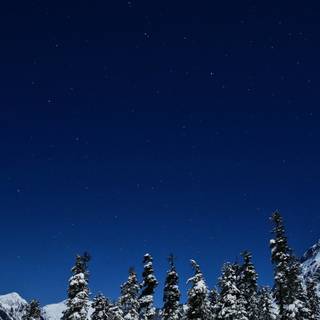 Winter night sky iPhone wallpaper