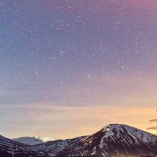 Winter night sky iPhone wallpaper