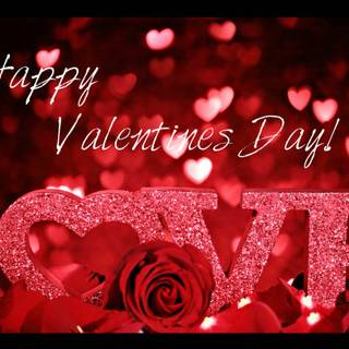 Happy Valentine red wallpaper