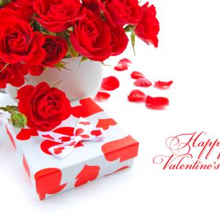 Happy Valentine red wallpaper