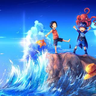 Child Luffy wallpaper