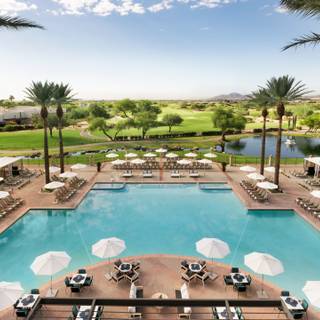 Summer pool resort wallpaper