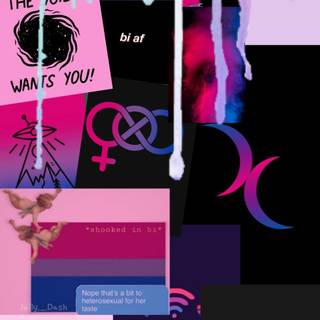 Bisexual collage wallpaper