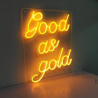 Neon gold wallpaper