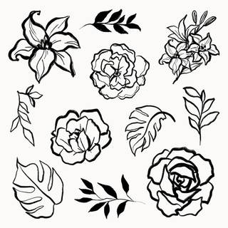 Flower drawing journal wallpaper