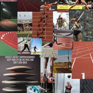 Track and field collage wallpaper