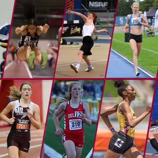 Track and field collage wallpaper