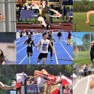 Track and field collage wallpaper