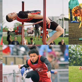 Track and field collage wallpaper