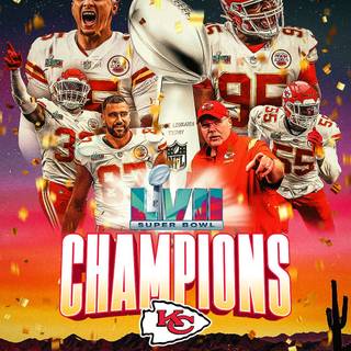Kansas City Chiefs Super Bowl LVII Champions wallpaper