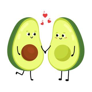 Avocado Valentines Day wallpaper