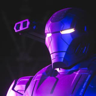 Neon 4k Iron Man wallpaper