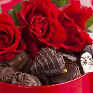 Valentine Day chocolate wallpaper