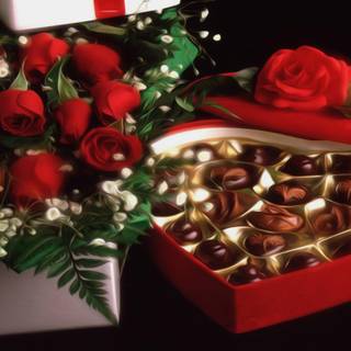 Valentine Day chocolate wallpaper