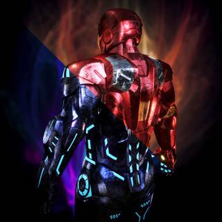 Neon 4k Iron Man wallpaper