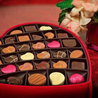 Valentine Day chocolate wallpaper
