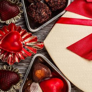 Valentine Day chocolate wallpaper