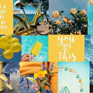 Aesthetic spring collage wallpaper