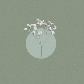 Boho green spring wallpaper