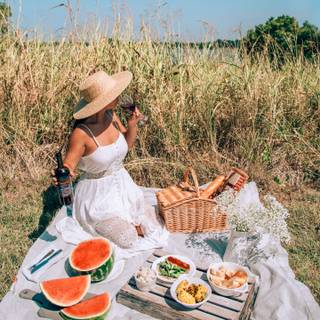 Spring picnic wallpaper