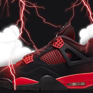 Jordan 4 Red Thunder wallpaper