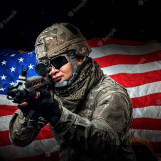 US flag soldier wallpaper
