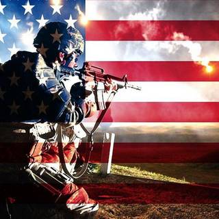 US flag soldier wallpaper