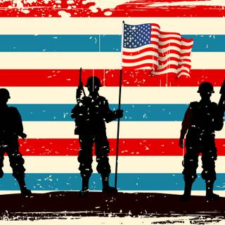 US flag soldier wallpaper