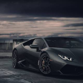 Matte black Lamborghini wallpaper