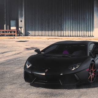 Matte black Lamborghini wallpaper