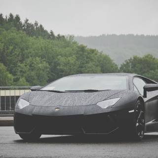 Matte black Lamborghini wallpaper