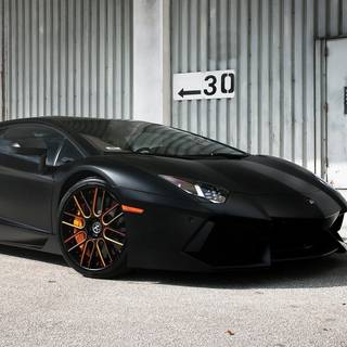 Matte black Lamborghini wallpaper