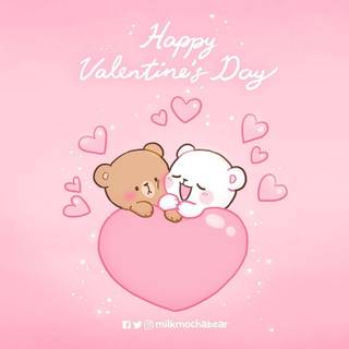 Happy Valentines cartoon wallpaper