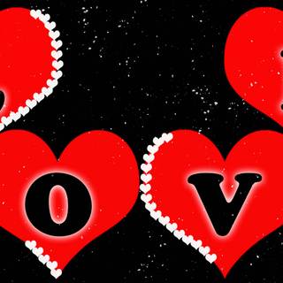 Red and black Valentine wallpaper