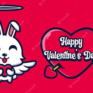 Happy Valentines cartoon wallpaper