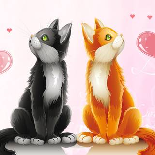 Happy Valentines Day cartoon wallpaper