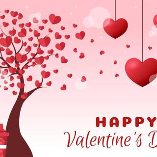 Happy Valentines Day cartoon wallpaper